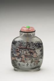 图片[2]-Glass inside-painted snuff bottle with a traveling scene, Zhou Leyuan, Qing dynasty, Guangxu reign (1875-1908)-China Archive